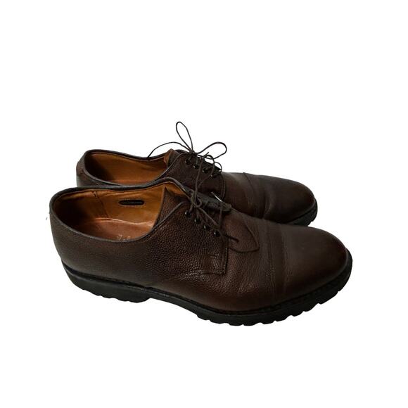 Allen Edmonds Tate Cap Toe Brown Pebble Grain 10.5 D - Picture 1 of 4